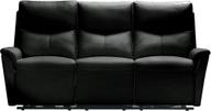 Pisipilt: Diivan Loungea Padova 3-kohaline, mehhanismiga, kahe mootoriga, must nahk/pvc