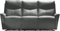 Pisipilt: Diivan Loungea Padova 3-kohaline, mehhanismiga, kahe mootoriga, must nahk/pvc