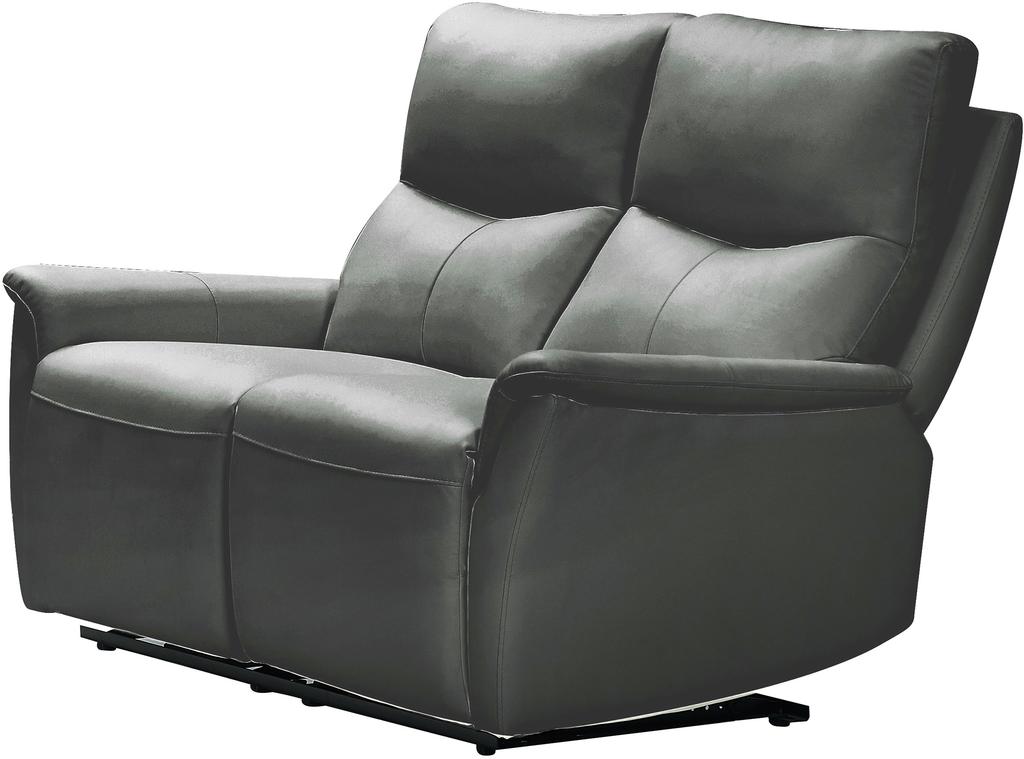 Diivan Loungea Padova 2-kohaline, mehhanismiga, kahe mootoriga, must nahk/pvc