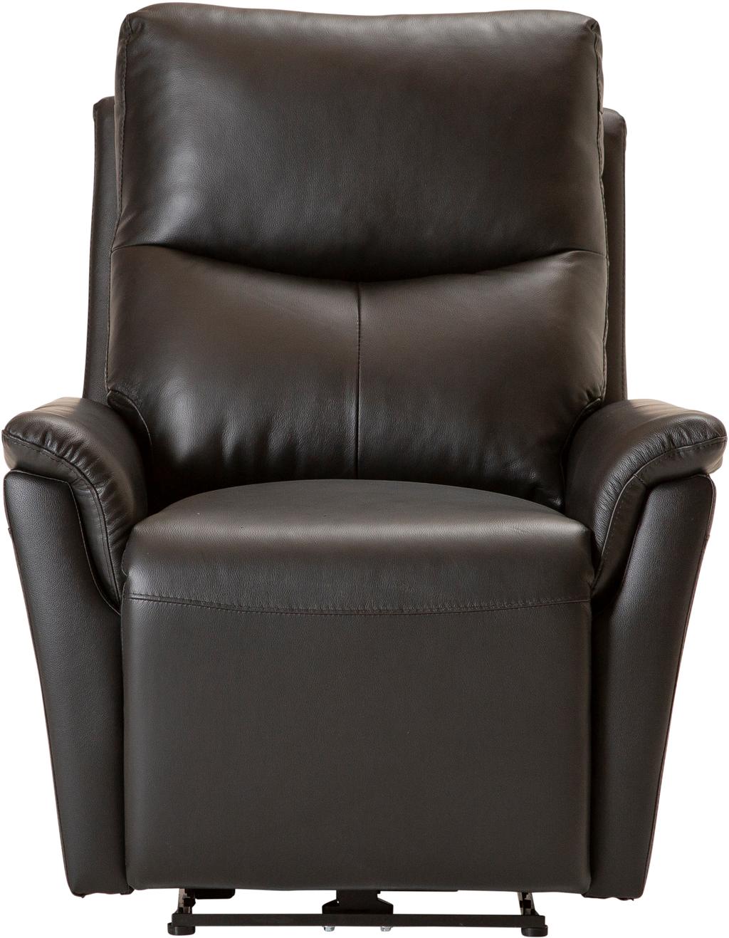 Tugitool Loungea Padova mootormehhanismiga, must nahk/pvc