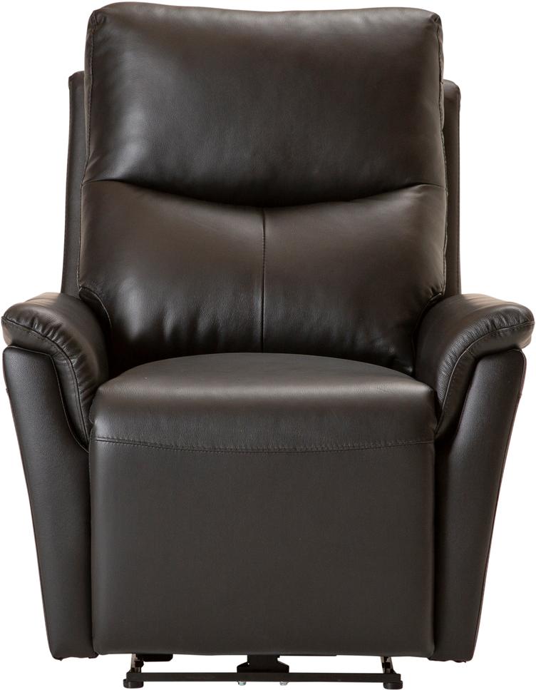 Tugitool Loungea Padova mootormehhanismiga, must nahk/pvc