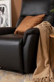 Pisipilt: Tugitool Loungea Padova mootormehhanismiga, must nahk/pvc