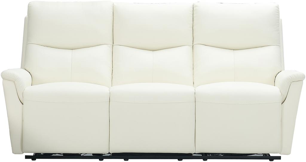 Diivan Loungea Padova 3-kohaline, mehhanismiga, kahe mootoriga, valge nahk/pvc