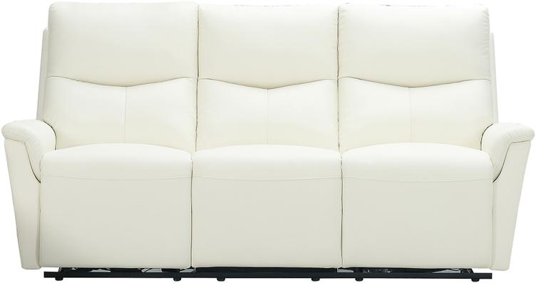 Diivan Loungea Padova 3-kohaline, mehhanismiga, kahe mootoriga, valge nahk/pvc