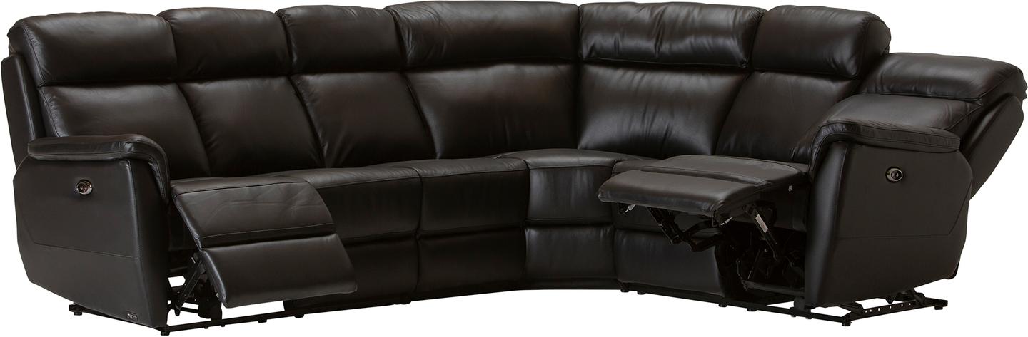 Nurgadiivan Loungea Colorado recliner, 3N2/2N3, must nahk/kunstnahk