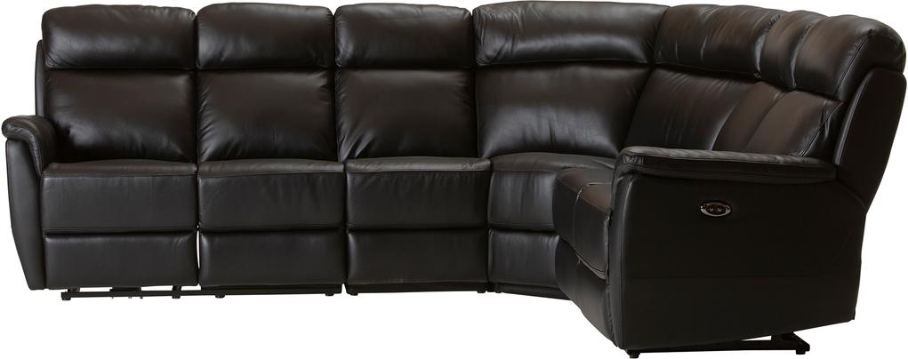 Nurgadiivan Loungea Colorado recliner, 3N2/2N3, must nahk/kunstnahk