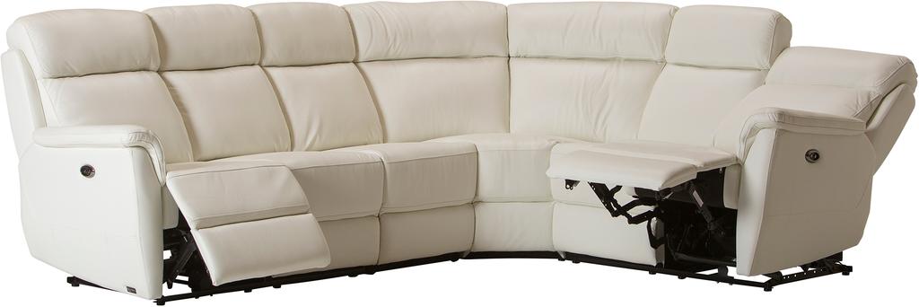Nurgadiivan Loungea Colorado recliner, 3N2/2N3, puhasvalge nahk/kunstnahk
