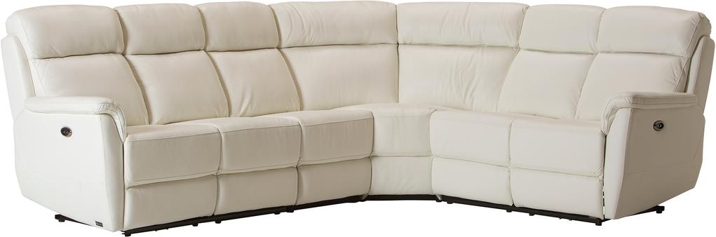 Nurgadiivan Loungea Colorado recliner, 3N2/2N3, puhasvalge nahk/kunstnahk