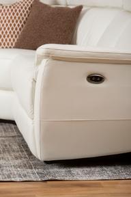 Pisipilt: Nurgadiivan Loungea Colorado recliner, 3N2/2N3, puhasvalge nahk/kunstnahk