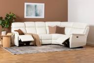 Pisipilt: Nurgadiivan Loungea Colorado recliner, 3N2/2N3, puhasvalge nahk/kunstnahk