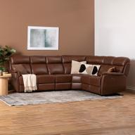 Pisipilt: Nurgadiivan Loungea Colorado recliner, 3N2/2N3, pruun nahk/kunstnahk