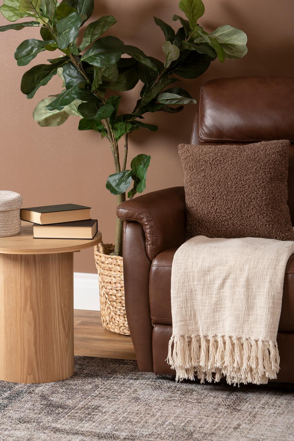 Nurgadiivan Loungea Colorado recliner, 3N2/2N3, pruun nahk/kunstnahk