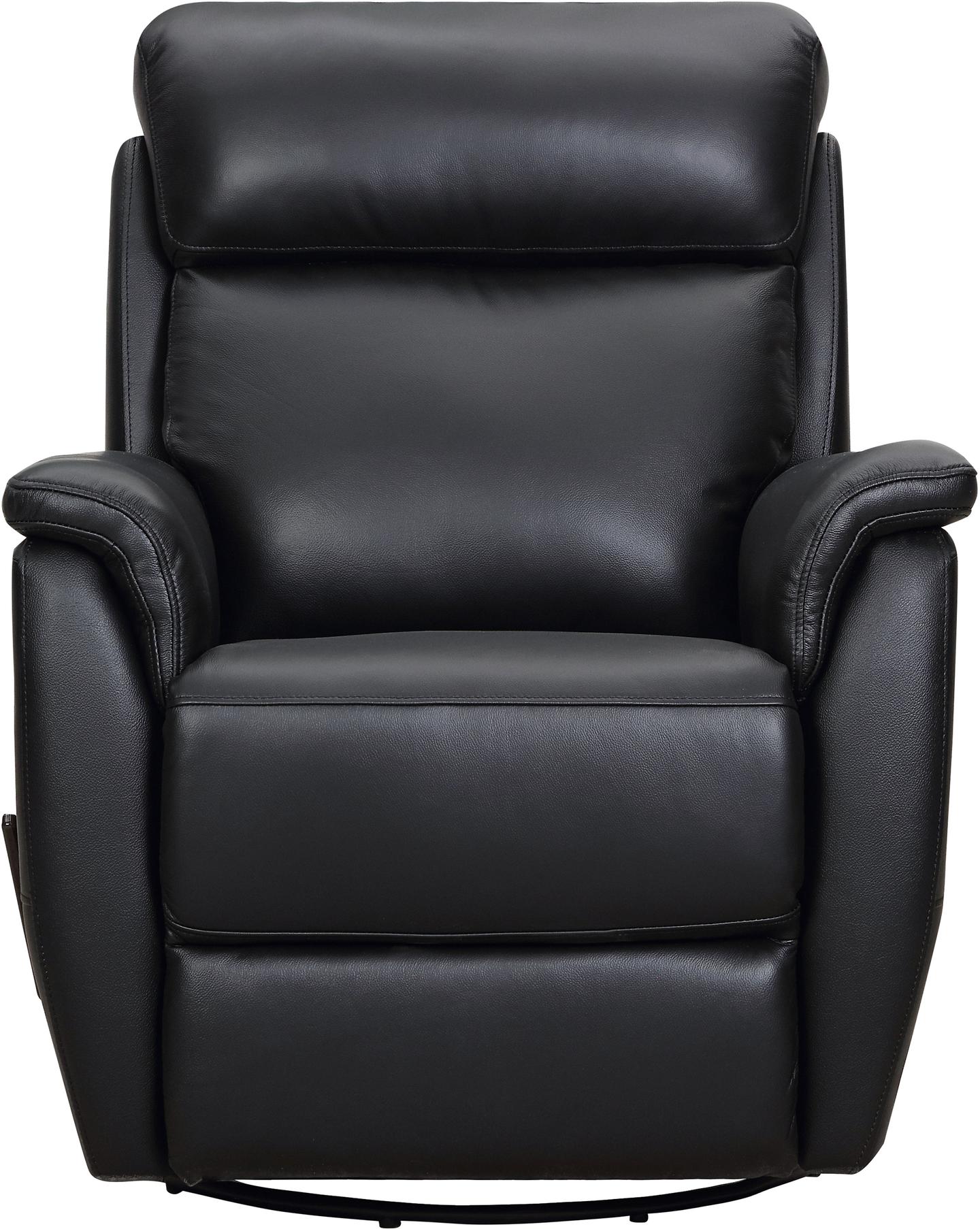 Tugitool Loungea Colorado recliner, kiikuv/pöörlev, must nahk/kunstnahk