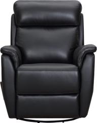 Pisipilt: Tugitool Loungea Colorado recliner, kiikuv/pöörlev, must nahk/kunstnahk