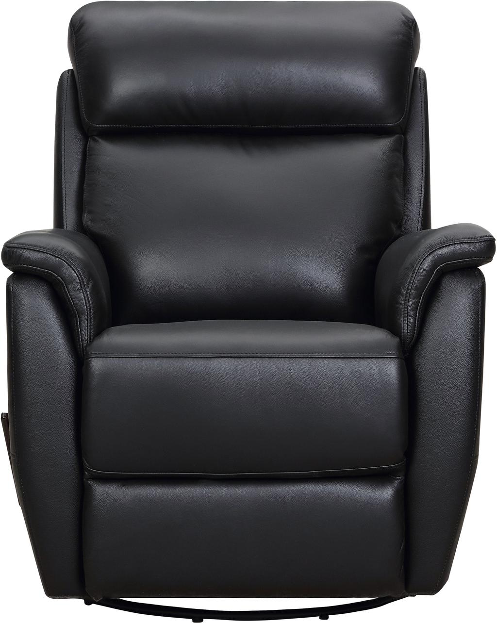 Tugitool Loungea Colorado recliner, kiikuv/pöörlev, must nahk/kunstnahk