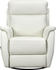Pisipilt: Tugitool Loungea Colorado recliner, kiikuv/pöörlev, puhasvalge nahk/kunstnahk
