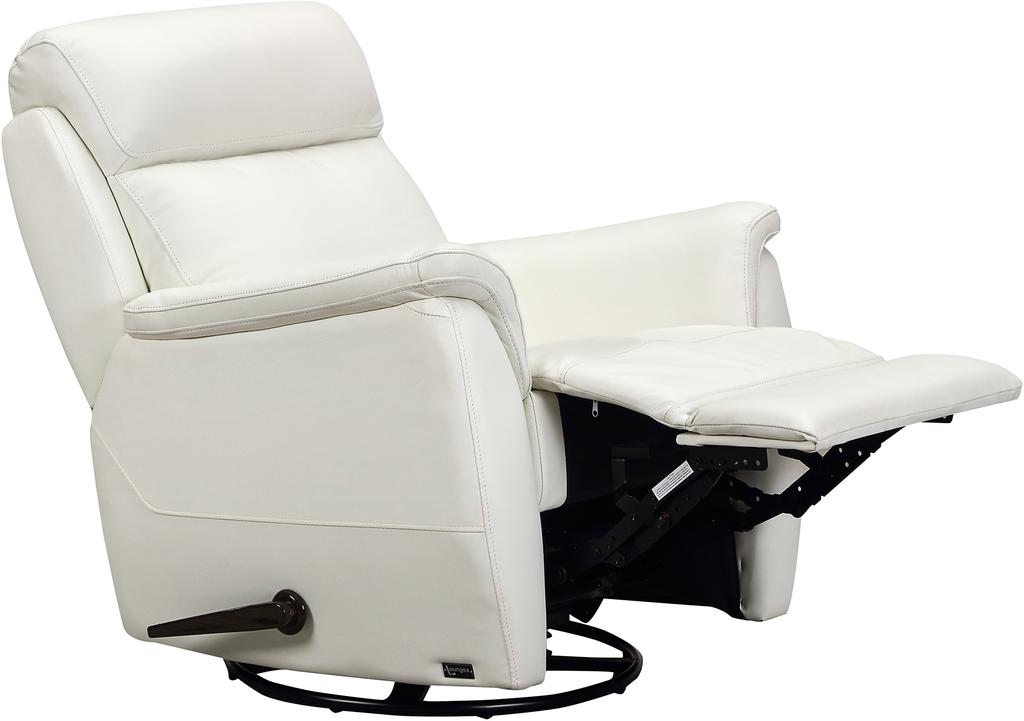Tugitool Loungea Colorado recliner, kiikuv/pöörlev, puhasvalge nahk/kunstnahk