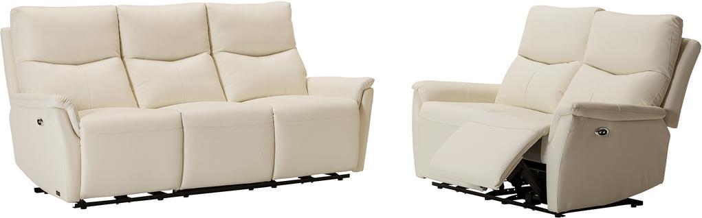 Diivanikomplekt Loungea Padova 3+2, valge nahk/pvc