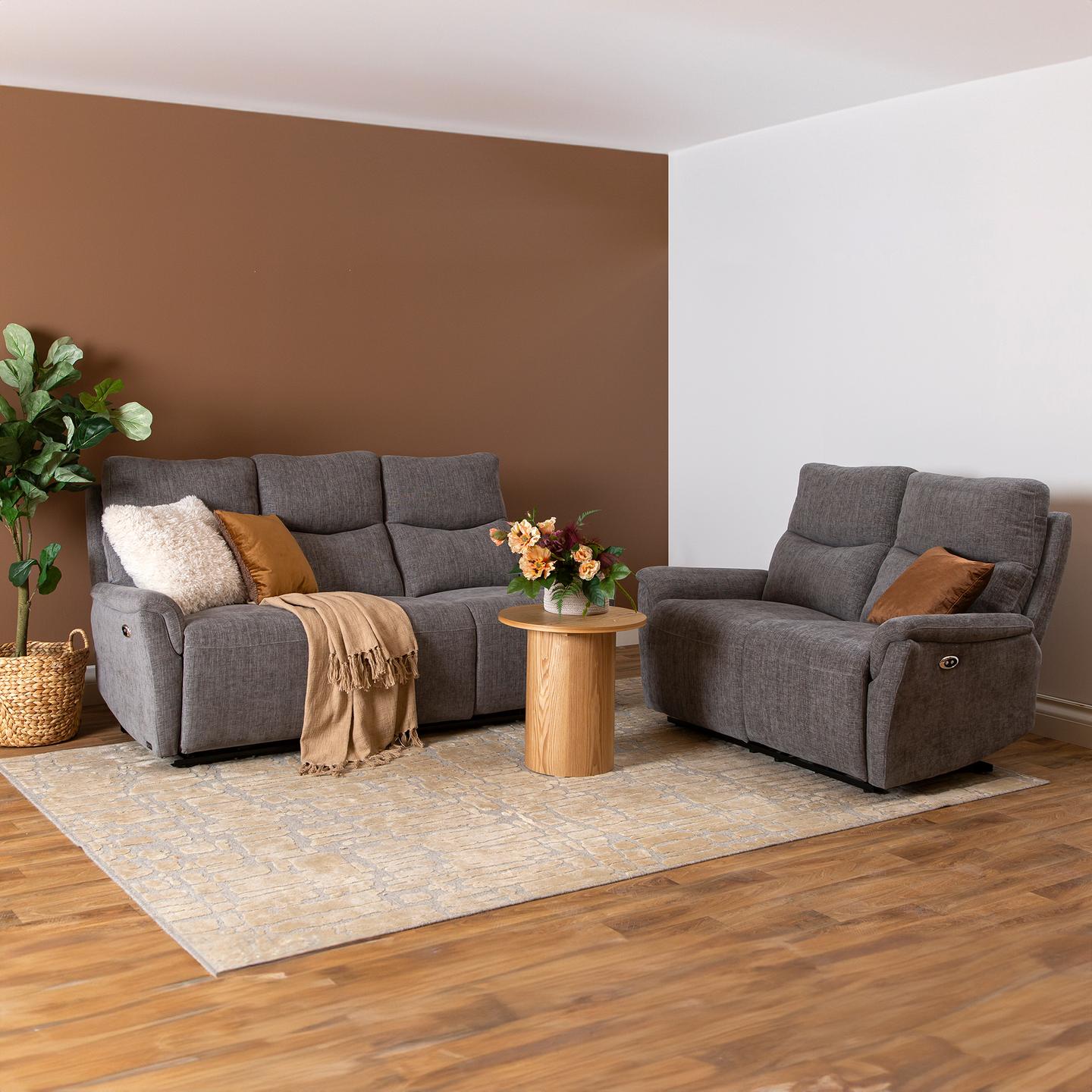 Diivanikomplekt Loungea Padova 3+2, hall kangaskate