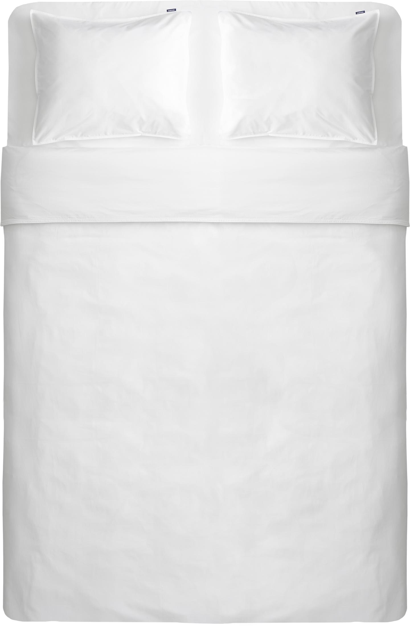 Tekikotikomplekt Familon Percale kaheinimese tekiga valge 230x220/2x55x65