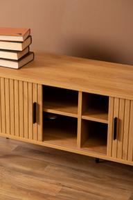 Pisipilt: TV-alus Pihla 150 x 40 x 55 cm, tammevärvi melamiin / mustad jalad