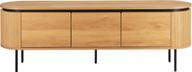 Pisipilt: TV-alus Taika 160 x 40 x 55 cm, tammevärvi melamiin / mustad jalad