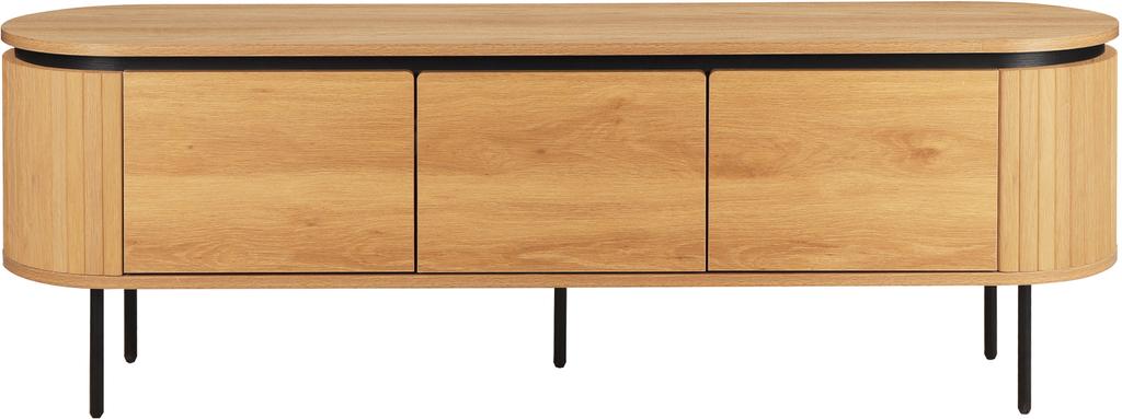TV-alus Taika 160 x 40 x 55 cm, tammevärvi melamiin / mustad jalad