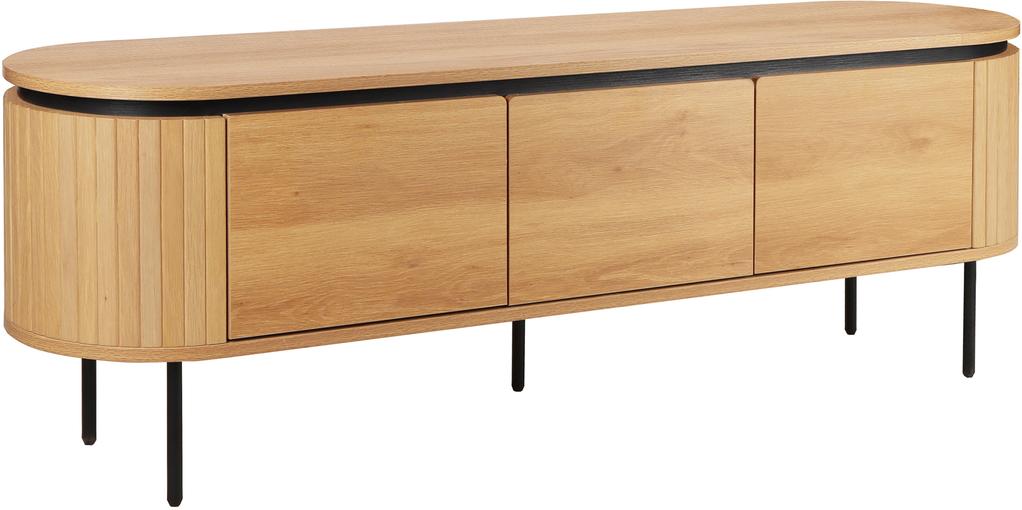 TV-alus Taika 160 x 40 x 55 cm, tammevärvi melamiin / mustad jalad
