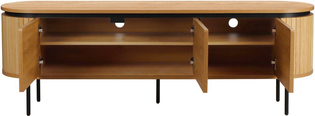 TV-alus Taika 160 x 40 x 55 cm, tammevärvi melamiin / mustad jalad