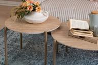 Pisipilt: Laudadekomplekt Tilda ümmargused, 85 x 40 + 65 x 45, beežid kivist / metallist jalad