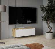 Pisipilt: TV-alus Kiira väike, tamm/valge