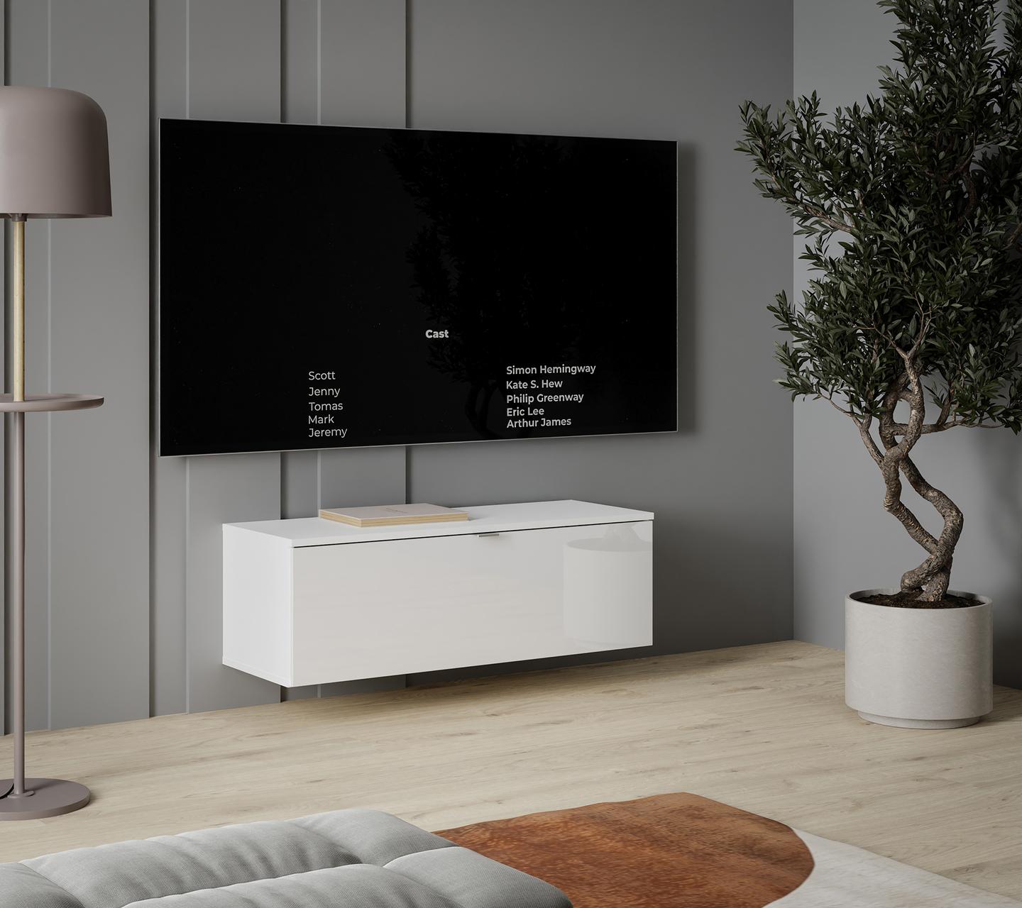 TV-alus Kiira väike, valge