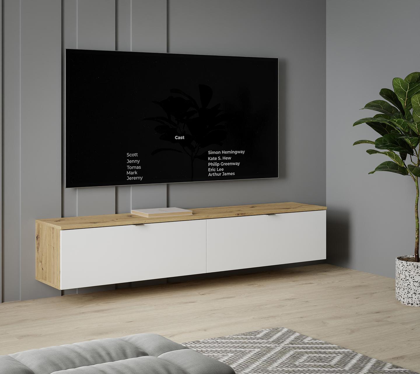 TV-alus Kiira suur, tamm/valge