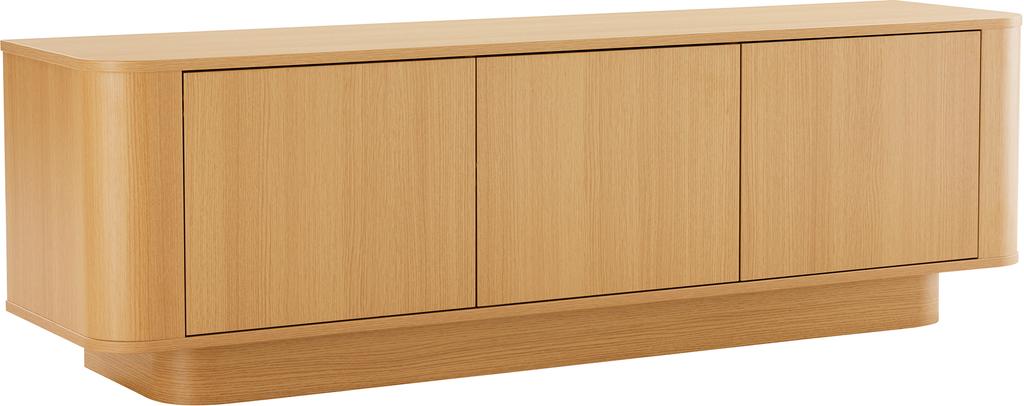 TV-alus Janni 3-ukseline, tammevärvi melamiin/MDF