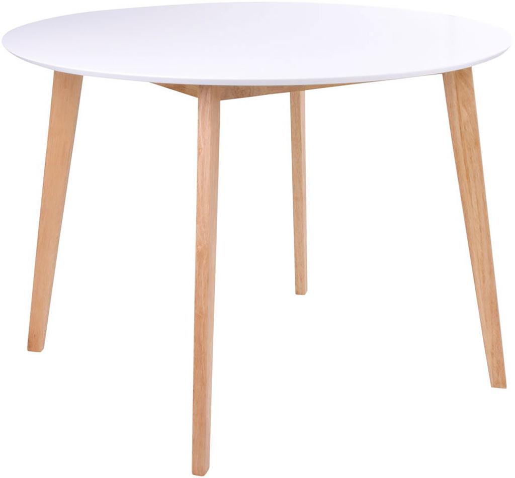 Söögilaud House Nordic Vojens ümmargune, 105 cm, valge / naturaalne tamm