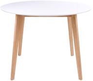 Pisipilt: Söögilaud House Nordic Vojens ümmargune, 105 cm, valge / naturaalne tamm