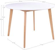 Pisipilt: Söögilaud House Nordic Vojens ümmargune, 105 cm, valge / naturaalne tamm