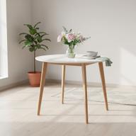 Pisipilt: Söögilaud House Nordic Vojens ümmargune, 105 cm, valge / naturaalne tamm