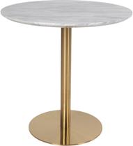 Pisipilt: Söögilaud House Nordic Bolzano ümmargune, 90 cm, halli marmori imitatsioon / messingivärvi jalg