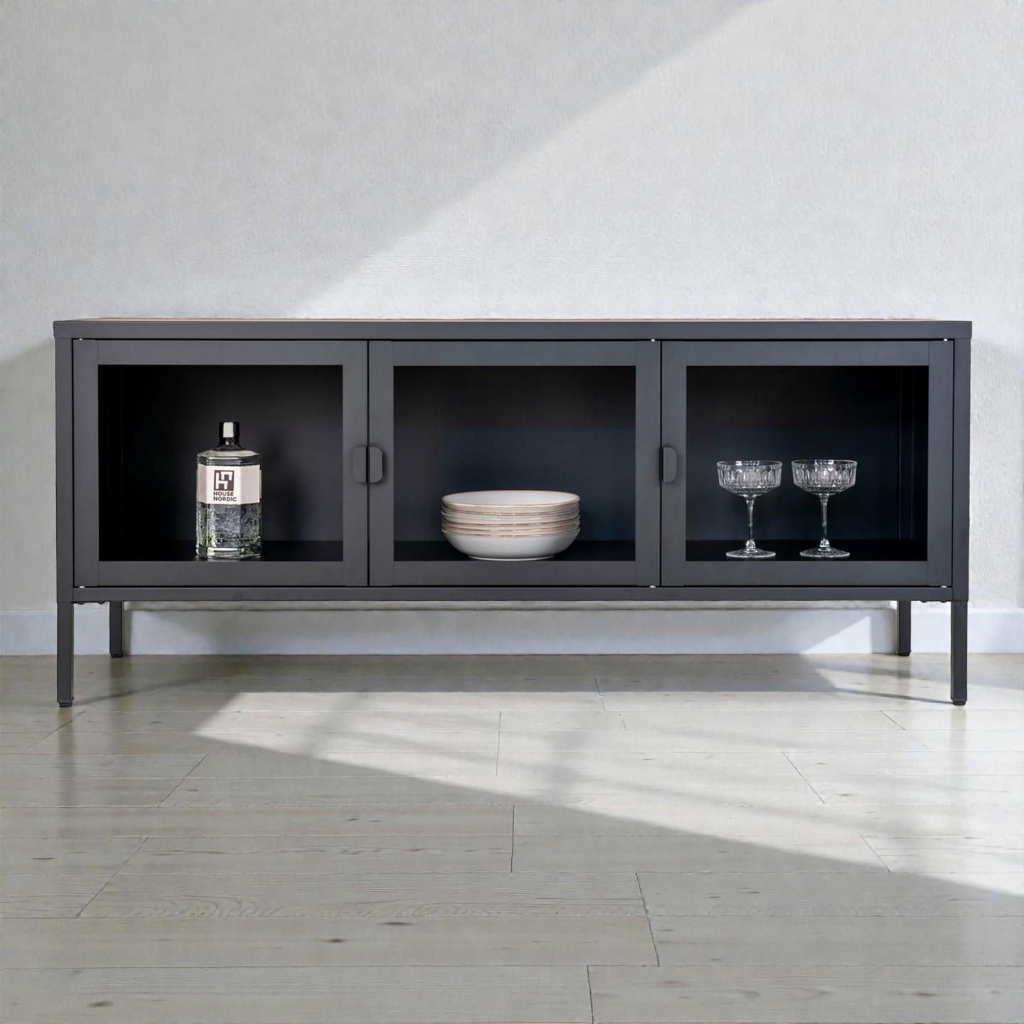 TV-alus House Nordic Brisbane 130 x 40 x 55 cm, must