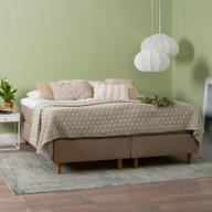 Pisipilt: Kontinentaalvoodi Unelle 400 7-tsoon. keskmine/keskmine 160 x 200 cm, Fano 15 pruun, tammepuidust jalgadega