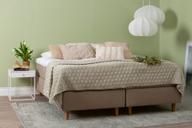 Pisipilt: Kontinentaalvoodi Unelle 400 7-tsoon. keskmine/keskmine 160 x 200 cm, Fano 15 pruun, tammepuidust jalgadega