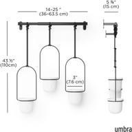 Pisipilt: Umbra Triflora 3 rippuvat lillealust, valge/must