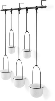 Pisipilt: Umbra Triflora 5 rippuvat lillealust, valge/must