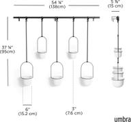 Pisipilt: Umbra Triflora 5 rippuvat lillealust, valge/must