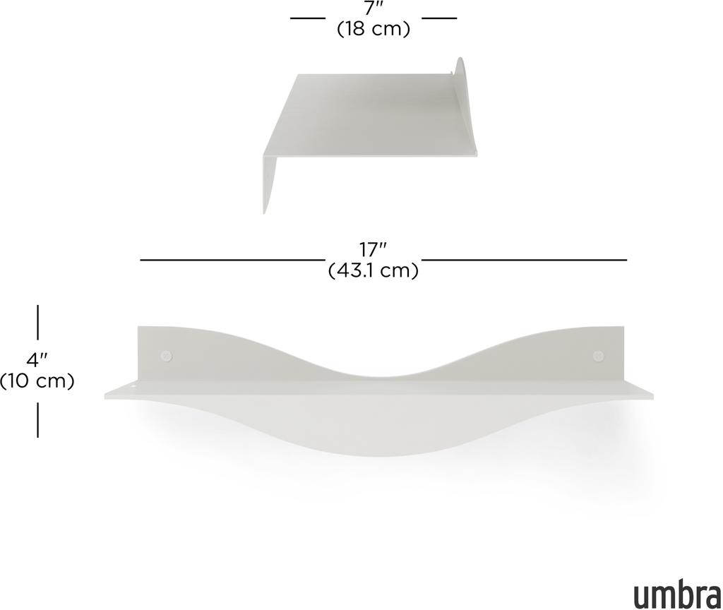 Seinariiulid Umbra Surf 2 tk valged