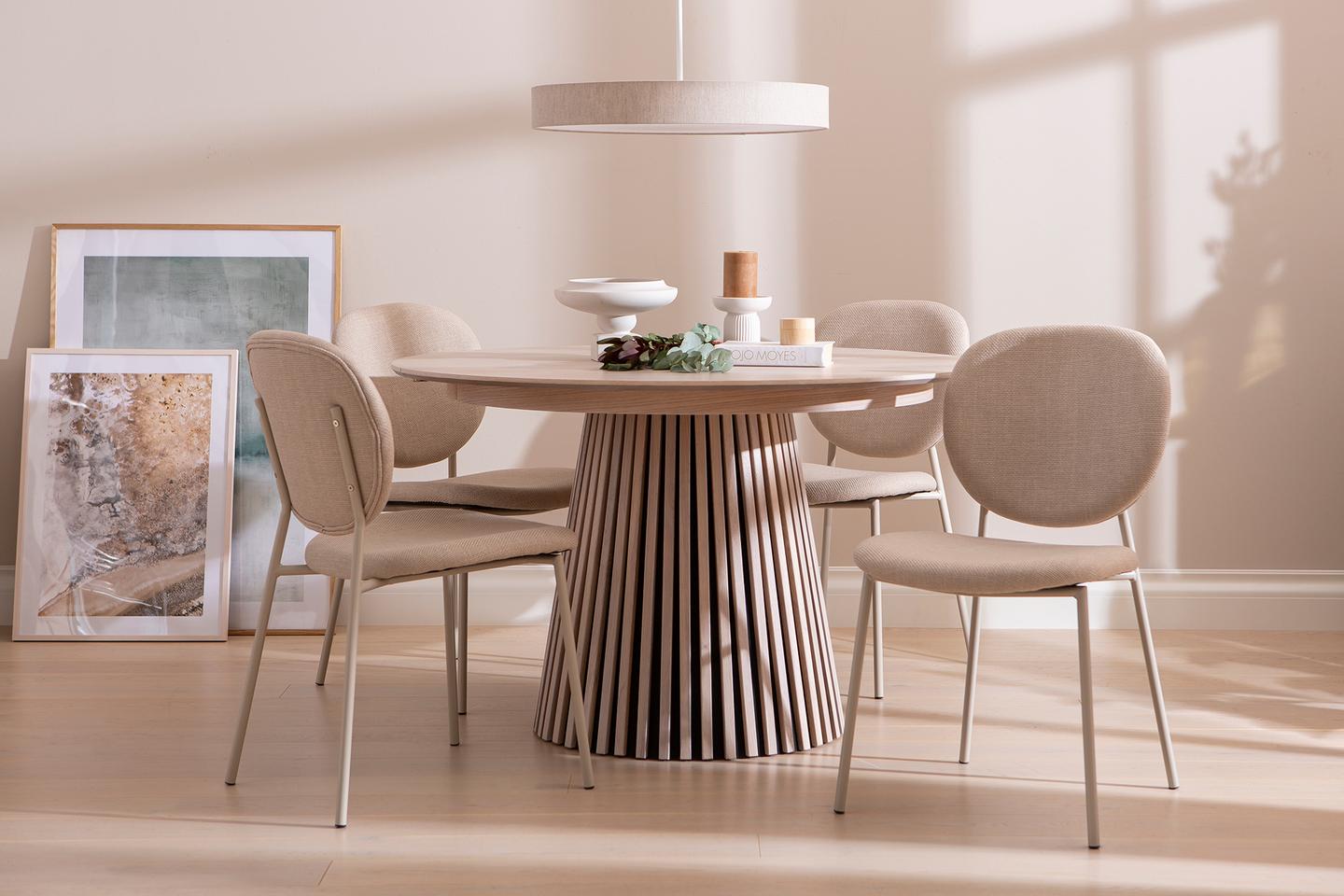 Söögilauakomplekt Metz & Saga ümmargune, 120 cm, neljale