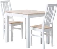 Pisipilt: Söögilauakomplekt Hovi 70 cm, kahele, valge/valgeks lakitud kask, Delux toolidega