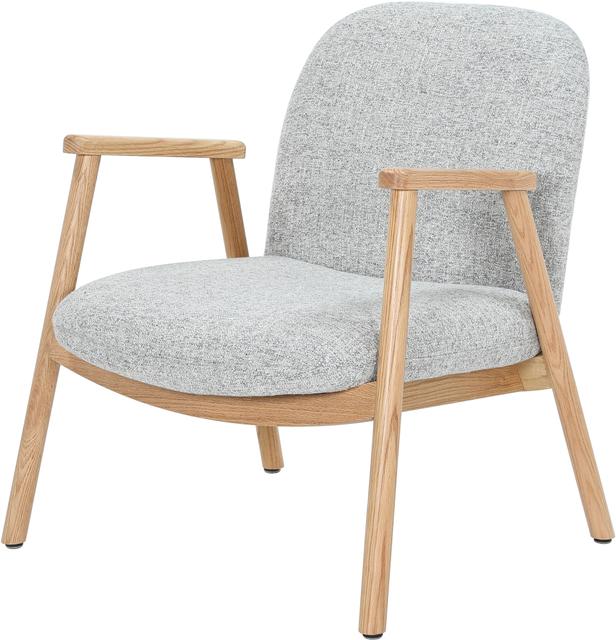 Tugitool N&L Mille hall polster, naturaalse tamme raam