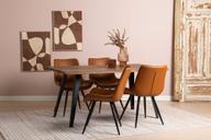 Pisipilt: Söögilauakomplekt Napoli & Chic 160 x 90 cm neljale, tamm/must, pruunid toolid